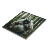 Weerwolf die het hele dorp grote tegel at tegeltje (Zijkant)