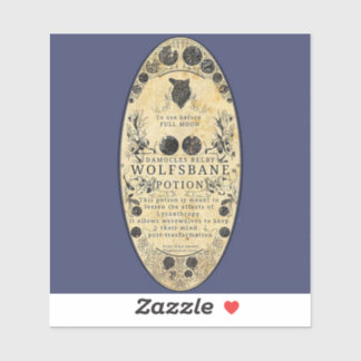 Weerwolf dranketiket wolfsbane sticker