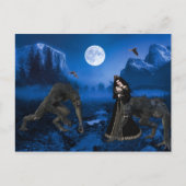 Weerwolf en vampier Halloween Briefkaart (Voorkant)