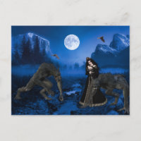 Weerwolf en vampier Halloween griezelig