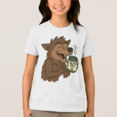 Weerwolf Fool Moon Forest Candle Tri-Blend Shirt (Voorkant)