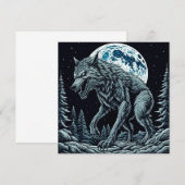 weerwolf grommen op een volle maannacht (Voorkant / Achterkant)