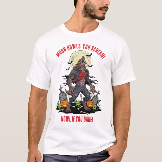 🐺 ♥️Weerwolf Halloween Horror T-shirt 🎃 (Voorkant)