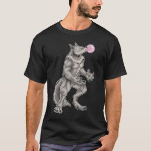 Weerwolf Halloween kauwgom T-shirt