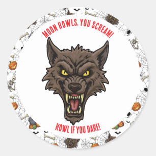 🐺 Weerwolf Halloween Stickers & Labels 🎃💀