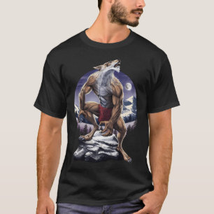 Weerwolf huilt bij volle maan t-shirt