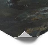 Weerwolf in de nacht, Art Poster Print (Hoek)