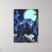 Weerwolf in maanlicht canvas afdruk (Voorkant)