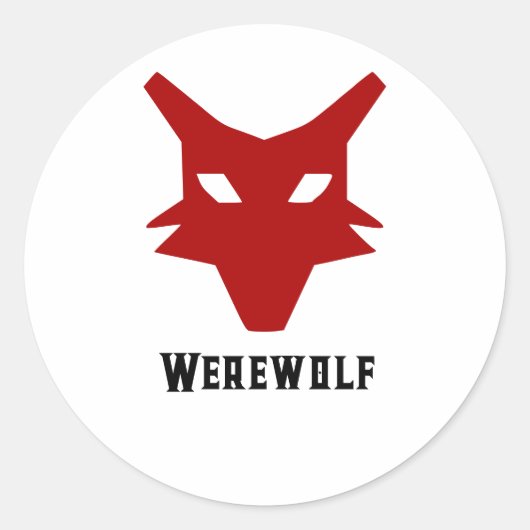 Weerwolf Laptop Sticker (Voorkant)