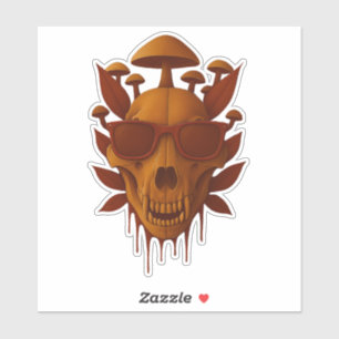 weerwolf-paddenstoelenschedel sticker
