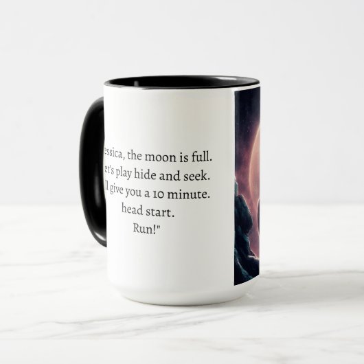 Weerwolf Romance Reader Voeg Naam Gift Coffee Cup Mok (Voorkant links)