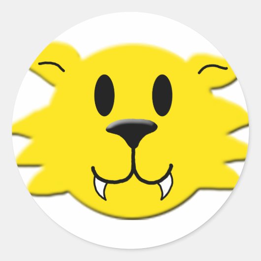 Weerwolf Ronde Sticker (Voorkant)