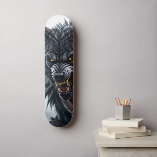 Weerwolf Skateboard (Muurkunst)