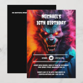 Weerwolf wolf man Halloween kostuum party voor vol Kaart (Voorkant / Achterkant)