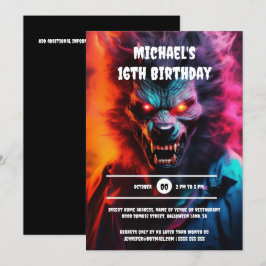 Weerwolf wolf man Halloween kostuum party voor vol Kaart