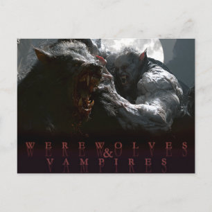 Weerwolven & Vampiers - Klauwen en Slagtanden Briefkaart
