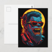 Weerwolven Zombie Briefkaart (Voorkant / Achterkant)