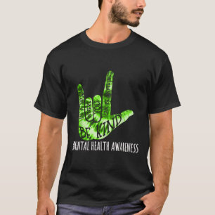 Wees aardig als liefde gebarentaal hand geestelijk t-shirt