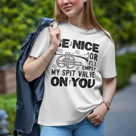 Wees aardig, anders maak ik mijn spuugkraan leeg t-shirt