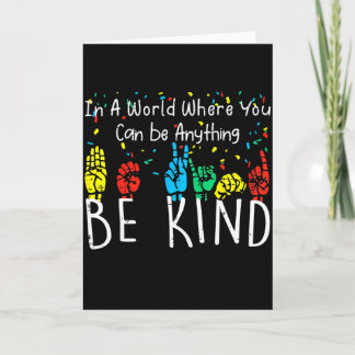 Wees aardig Asl Hand Gebarentaal Autisme Bewustzij Kaart