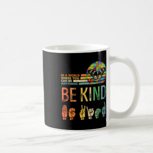 Wees aardig Autisme bewustzijn Asl Moeder Leraar V Koffiemok