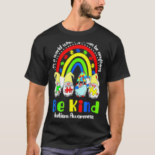 Wees aardig Autisme Bewustzijn Maand Regenboog Kab T-shirt