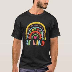Wees aardig autisme bewustzijn regenboog anti pest t-shirt