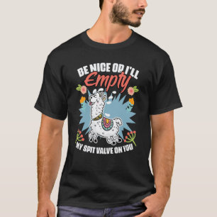Wees Aardig Bloem Llama Humor Voor Een Bloem Dier T-shirt