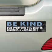 Wees aardig bumpersticker (Op auto)