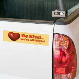 wees aardig bumpersticker