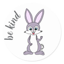 "Wees aardig" Bunny Sticker