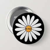Wees aardig, Daisy Flower Ronde Button 7,6 Cm (Voorkant /achterkant)