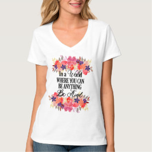 Wees aardig - Floral Waterverf T-shirt