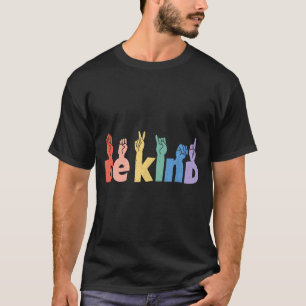 Wees Aardig Gebarentaal Retro Asl Multicolor T-shirt