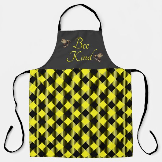 "Wees Aardig" Gingham Schort (Voorkant)