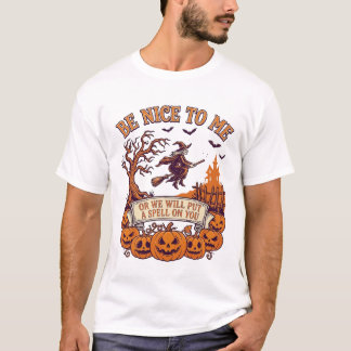 Wees Aardig Halloween Heksenbezem Pompoenen_1 T-shirt