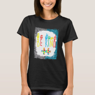 Wees Aardig Hand Gebarentaal Puzzel Autisme Bewust T-shirt