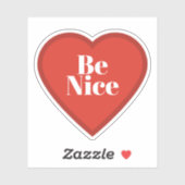 Wees aardig hartsticker - Herkenbare Mood Sticker (Vel)