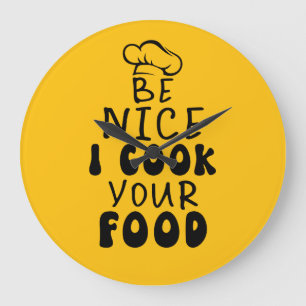 Wees aardig, ik kook je eten grote klok