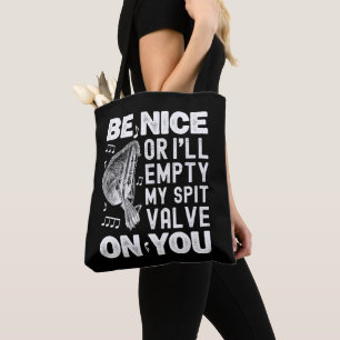 Wees aardig, ik zal mijn spuugklep barokke musette draagtas