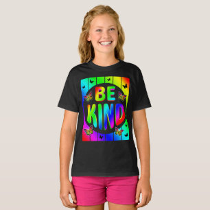 WEES AARDIG KLEURRIJKE REGENBOOG VLINDERS T-SHIRT