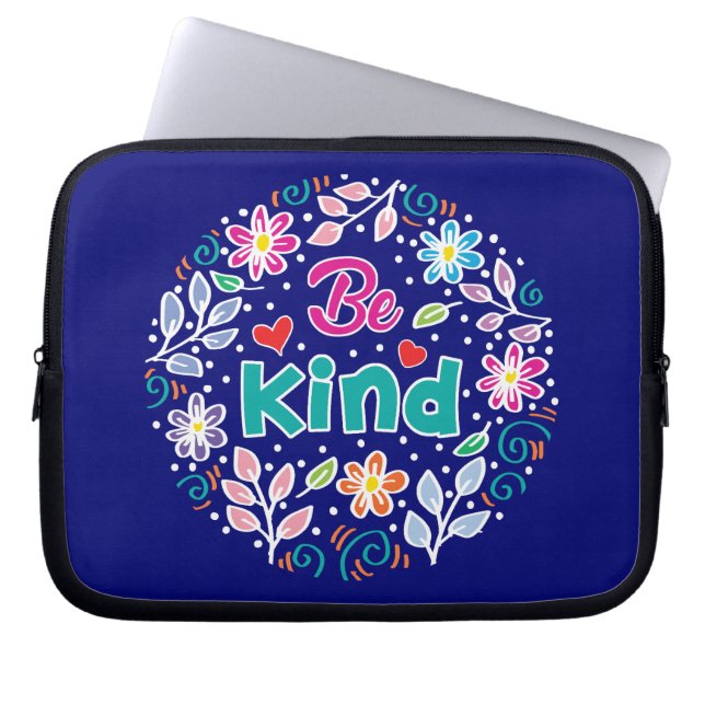 Wees aardig laptop sleeve (Voorkant)