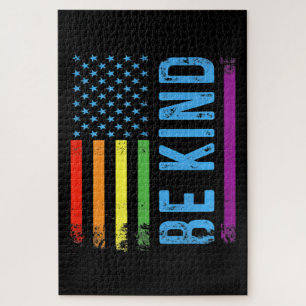 Wees Aardig Lgbt Lgbtq Gay Pride Regenboog Legpuzzel