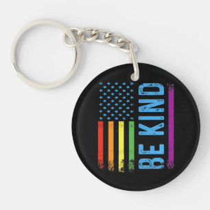 Wees Aardig Lgbt Lgbtq Gay Pride Regenboog Sleutelhanger