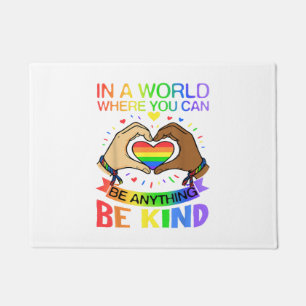 Wees aardig LGBT Pride Regenboog Gelijkheid Bewust Deurmat