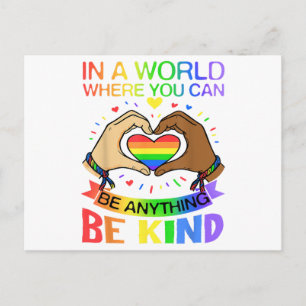 Wees aardig LGBT Pride Regenboog Gelijkheid Bewust Feestdagenkaart
