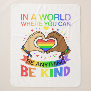 Wees aardig LGBT Pride Regenboog Gelijkheid Bewust Sherpa Deken