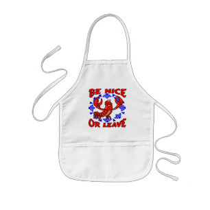 Wees aardig of laat Crawfish Kinder Schort