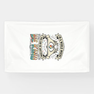 Wees Aardig Regenboog Hart Handen Vintage Shirt On Spandoek