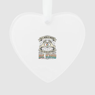 Wees Aardig Regenboog Hart Handen Vintage T-Shirt Ornament